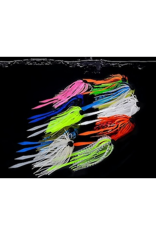 Hokkaido 10 Adet Farklı Renklerde,glow,simli,2.25 Gram Tai Rubber,fly,jig Head Etek,silikon Etek,