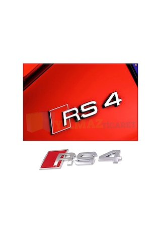 Audi Rs4 Bagaj Logo Yazı Arma Amblem Paslanmaz Çelik