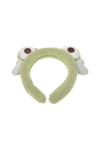 Karikatür Makyaj Saç Bandı Peluş Yüz Yıkama Saç Bandı Sevimli Kurbağa Saç Bandı Yüz Yıkama Saç Bandıyeşil Çok Renkli