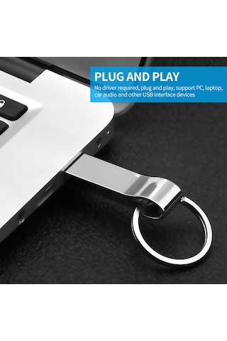 Springsun Gümüş Metal Usb 2.0 Bellek - 32gb, Darbeye Dayanıklı, Taşınabilir, Askı Yüzü, 12mb/s Okuma Hızı, Windows/mac Uyumlu