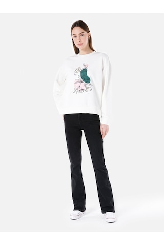 Colin's Colins Beyaz Kadın Sweatshirt Cl1068067 Q1.v2 Ofw Beyaz