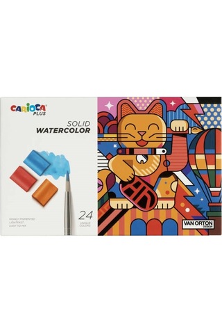 Carioca Plus Tablet Sulu Boya 24 Renk Fırçalı