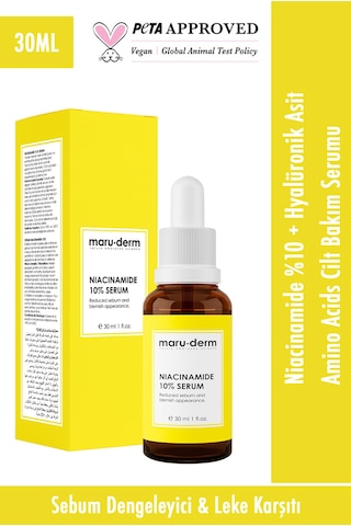 Maruderm Niacinamide %10 + Hyalüronik Asit + Panthenol Cilt Bakım Serumu 30 ML