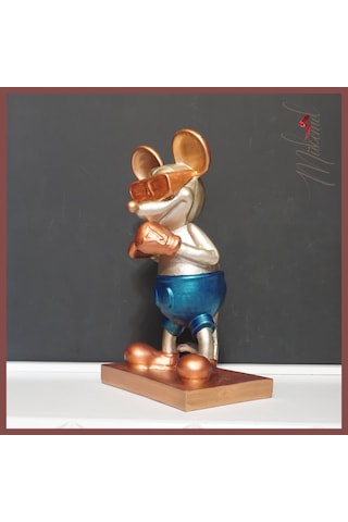 Boksör Mickey Mickey Fare Heykeli, Dekoratif Boks Heykeli, El...