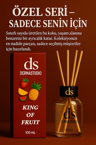 Ds King Of Fruit Tropikal Meyve Kokulu Premium Bambu Oda Kokusu 100 Ml Karışık