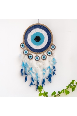 Nazar Boncuğu Temalı Koruma Enerjisi Temalı Düş Kapanı Dream Catcher