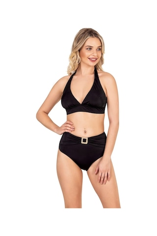 Endeep Kadın Boyundan Bağlamalı Siyah Bikini Üstü Siyah