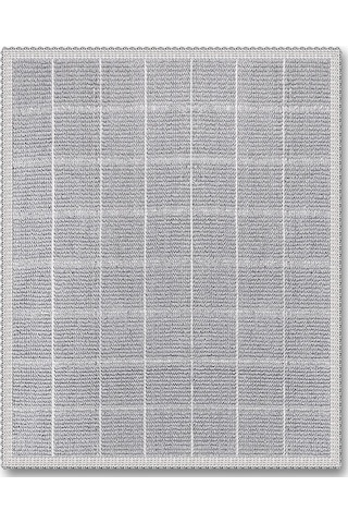 Grid Doğal Pamuklu 2'li Banyo Paspas Seti 60x100+50x60 Cm Gri Gri