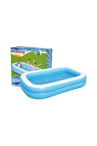 Bestway 54006 Aile Boy Şişme Havuz 262x175x51 Cm Jumbo Havuz Mavi