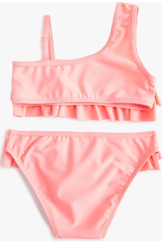 Koton Bikini Takımı Fırfırlı Tek Omuz İnce Askı Detaylı Lila 4skg00009mm Lila