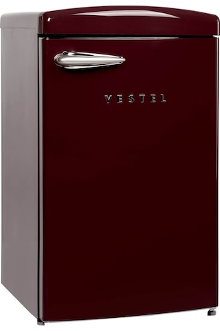 Vestel Retro SB14111 122 L Statik Buzdolabı Bordo