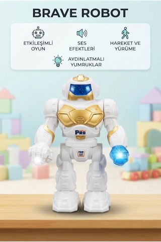 Brave Robot Hareketli Sesli Ve Işıklı Eğlenceli Bir Büyüme Arkadaşı