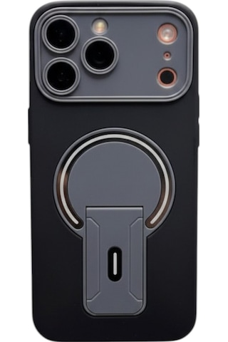 Apple Uyumlu iPhone 17 Pro Max Uyumlu Kapaklı Kılıf Siyah