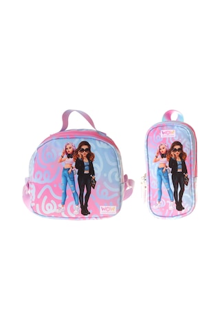Wow Generation Kız Çocuk Wonderful Pembe - Turkuaz Thermo Beslenme Çantası Ve Kalemlik Seti - Setwg-w6070