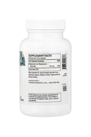 Thorne Magnesium Glycinate, 90 Capsul 120 Mg Per Capsule Usa.