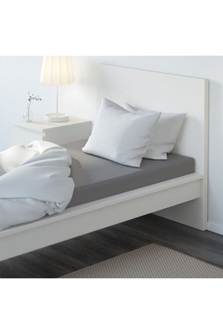 Tek Kişilik Lastikli Çarşaf, Gri Renk Ölçü 90x200 cm Pamuklu