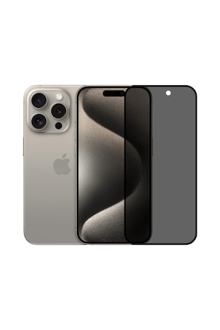 Safeus Tam Kaplayan Hayalet Parmak İzi Bırakmayan Safir Ekran Koruyucu Cam iPhone Apple 15 Pro Max Uyumlu İle