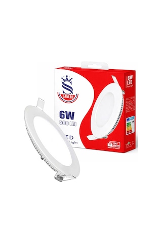 Şanled 6w Tasarruflu Led Yuvarlak Gün Işığıı Sıva Altı Slim Panel 50 Adettir Gün Işığı