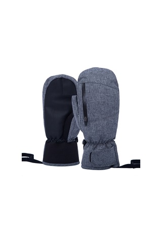 Wezone Kadın Erkek Su Geçirmez Kayak Eldiveni - Dokunmatik Ekranlı, Kış Sporları İçin Sıcak Tutan Eldiven Gri