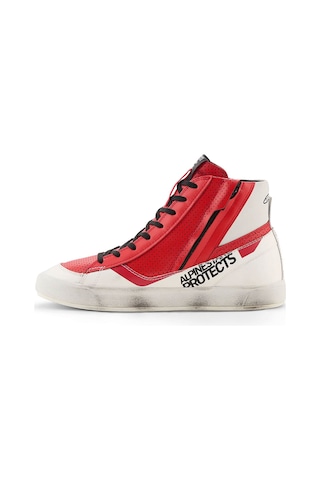 Alpinestars Stated Flair Korumalı Motosiklet Botu Beyaz Kırmızı Beyaz / Kırmızı