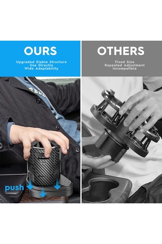 Youtek Araç İç Dekorasyon Seti - Abs Malzeme Fiyonk Siyah/karbon Siyah, Dahili Düzenleyici Kupa Tutucu