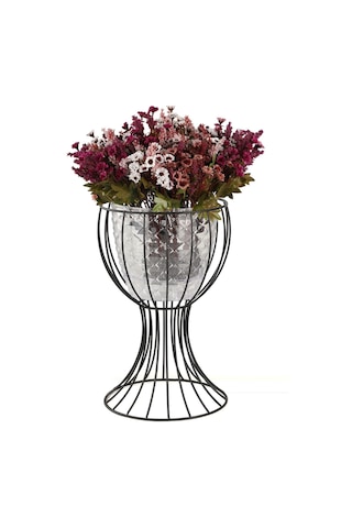 Anafor Saksılık Siyah 43 Cm Şeffaf Saksı