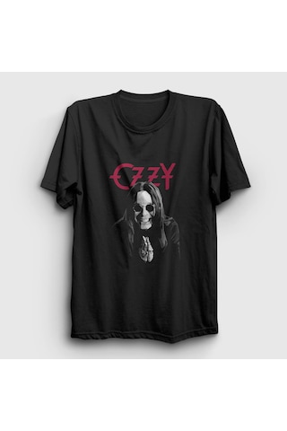 Presmono Unisex Pray Ozzy Osbourne T-shirt Siyah