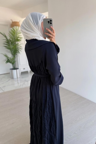 Sırt Detay Dökümlü Abaya - Lacivert Lacivert