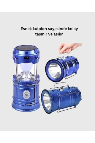 Mey İthalat Usb Şarjlı Çok Fonksiyonlu Kamp Feneri Taşınabilir Ve Dayanıklı Çok Renkli