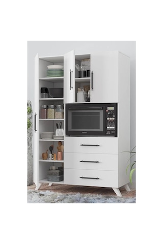 Pramo Mobilya Çok Amaçlı Mutfak Dolabı&banyo Dolabı,kiler, 3 Kapa