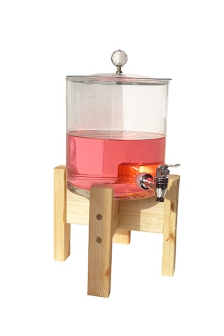 Cam Sebil, Şerbetlik, Limonatalık, Detoks Sürahisi 4,5 Litre