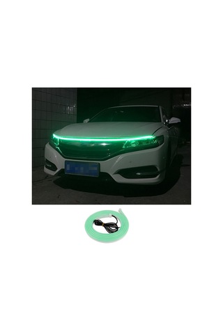 Cbtx 1.8m Araba Kaputu Esnek Dekoratif Işık Şeridi 1000lm Pvc Silikon Su Geçirmez Drl Işık Şeridi - Yeşil