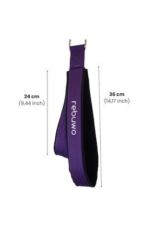 Rebuwo Pilates Elcik Reformer Yoga Pilates Tutma Aparatı Mor Kadife Kumaş & Metal D Tokalı 1 Çift