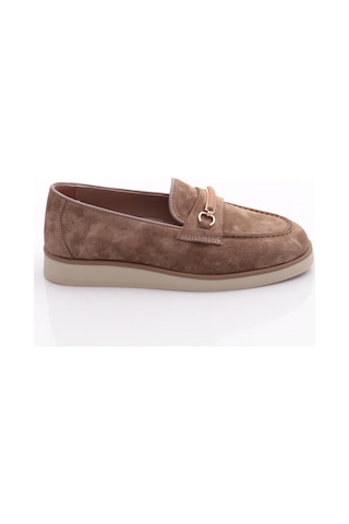 Dgn 410 Kadin Loafer Ayakkabi Vizon Süet