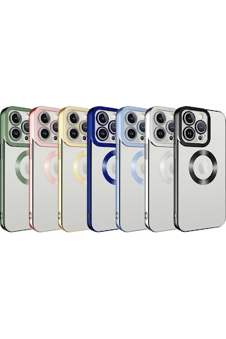 Apple Uyumlu iPhone 12 Pro Uyumlu Kamera Korumalı Logo Gösteren Zore Omega Kılıf-rose Gold Rose Gold -