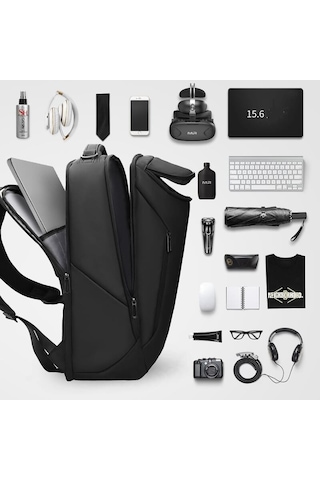 Mark Ryden MR9031 Compacto Pro USB Şarj Portlu Laptop Notebook Sırt Çantası (3 Bölmeli Model)