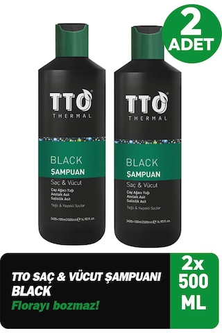 Tto Black Saç Ve Vücut Şampuanı 400+100 Ml 2 Adet Yıpranmış