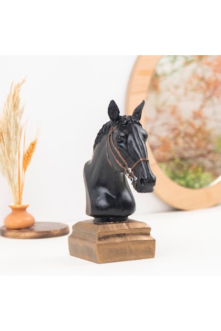 Dekoratif Siyah At Büstü