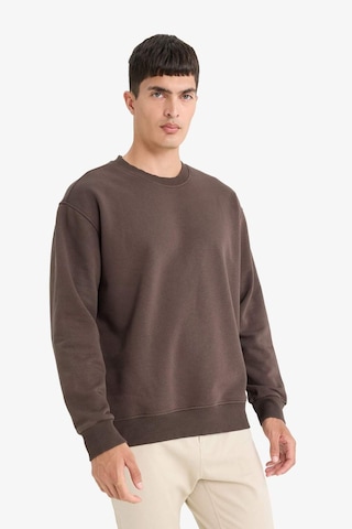Defacto Relax Fit Bisiklet Yaka Kalın İçi Yumuşak Tüylü Basic Düz Sweatshirt T5139az25aubn581 Kahve