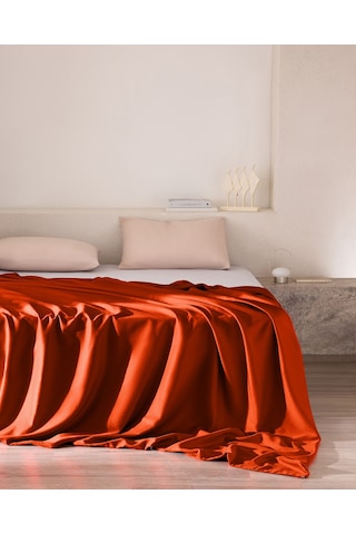 Ciel Çift Kişilik %100 Pamuk Saten Nevresim - Turuncu 8684427182598 Turuncu