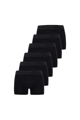 Velmore Erkek Boxer 6 Lı Premium Kutu Pamuklu Likralı Beden S - 5xl Siyah