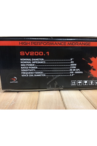 Dator 20 Cm Midrange Sv200.1 300 Rms 1200 W