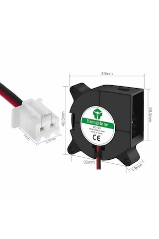 4020 Dc12v Salyangoz Fan 40x40x20 4020 12v