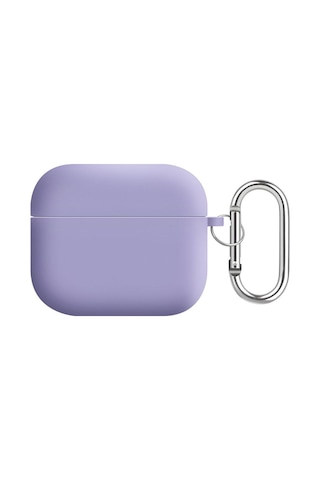 Airpods 3.nesil Uyumlu İçi Kadife Dışı Silinebilir Silikon Özel Kutulu Lansman Kulaklık Kılıfı Mor B Diğer