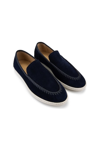 Giampiero Nicola Erkek Hakiki Deri Mavi Loafer Ayakkabı 664 47007b Erk Ayk Y26 Blu