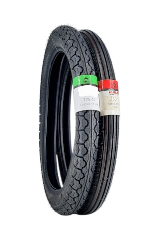 Lastik Takımı 275-17 Classic Ve 250-17 Mega Power Tt Tubetype - İç Lastikli Tip - Onmx