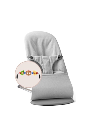 Babybjörn Balance Bliss Ana Kucağı Woven Melange Oyuncaklı / Light Grey