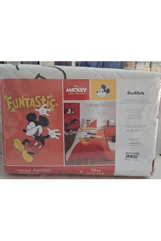 Özdilek Lisanslı Disney Çocuk Yatak Örtüsü Takımı Tek Kişilik Mickey Fantastic Kırmızı Kırmızı