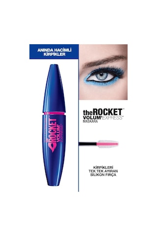 Maybelline New York Volum Express Rocket Maskara Extra Black + Garnier Micellar Makyaj Temizleme Suyu 100 ML