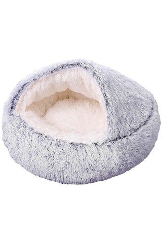 Suntek Yuvarlak Kedi Yatağı Sıcak Rahat Pet Hayvan Evi 50cm-gri